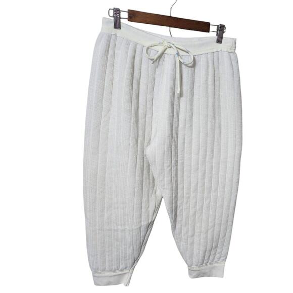 Free People Intimately Medium Knit‎ Lined Pantaloon Jogger Thermal Cream NWOT - Picture 4 of 9